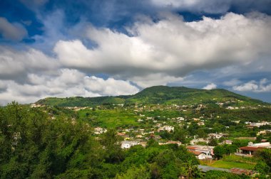 Aerial scenic view, Ischia Island, Italy clipart