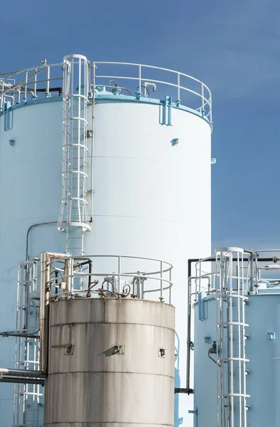 Tanque Armazenamento Óleo Fábrica Química — Fotografia de Stock