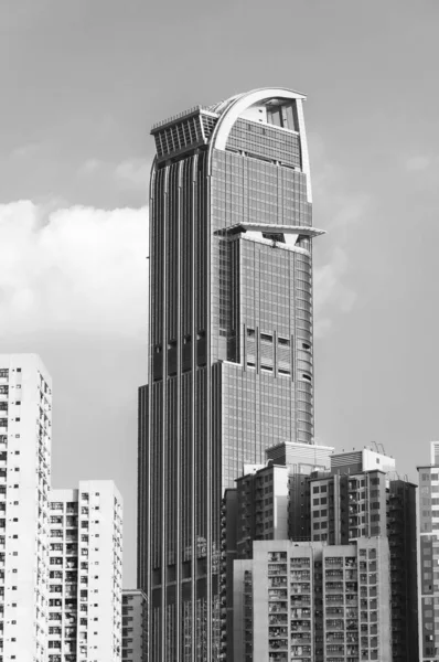 Hoogbouw Kantoorgebouw Residentieel Gebouw Hong Kong Stad — Stockfoto