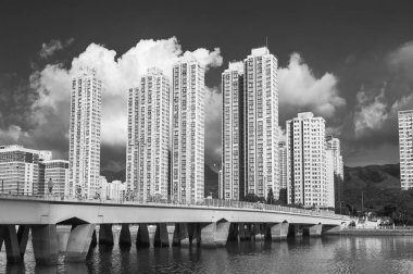 Hong Kong 'da yüksek binalar.