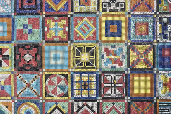 Art Design. The mosaic pattern on floor surface — Stock Photo, Image