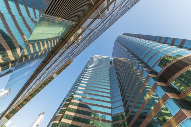 Modern mimarinin dış cephesi. soyut arkaplan oluşturuluyor