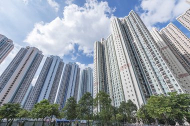 Hong Kong 'da yüksek binalar.