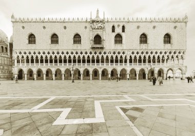 Doge Sarayı üzerinde san marco Meydanı, Venedik, İtalya 