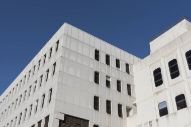 Modern mimarinin dış cephesi. soyut arkaplan oluşturuluyor