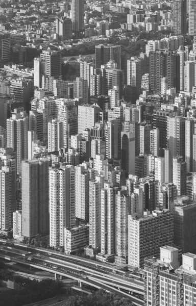 香港市のダウンタウンの空中ビュー — ストック写真