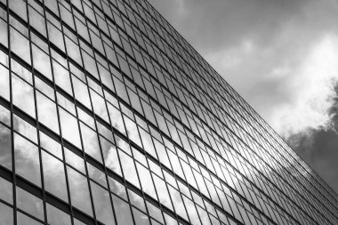 Modern ofis binasının dışı. Soyut arkaplan oluşturuluyor