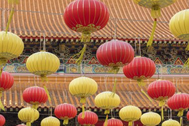 Hong Kong şehrinde Wong Tai Sin Tapınağı Lantern, Çin.