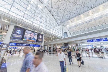 Hong Kong Uluslararası Havaalanına Gelen Salon