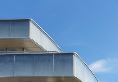 Modern mimarinin dış cephesi. soyut arkaplan oluşturuluyor