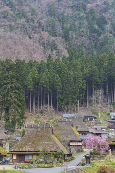 Paesaggio rurale idilliaco del villaggio storico Miyama a Kyoto, Giappone — Foto Stock