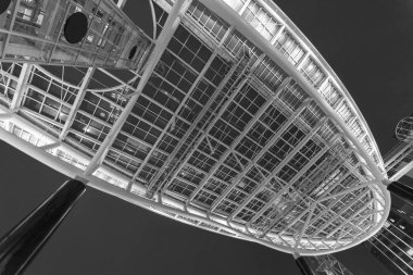 Modern mimarinin dış cephesi. soyut arkaplan oluşturuluyor