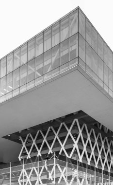 Modern mimarinin dış cephesi. soyut arkaplan oluşturuluyor