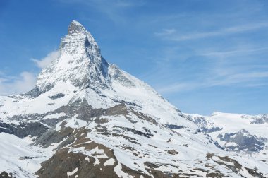 Dağ Matterhorn, Zermatt, İsviçre 'nin Idyllic manzarası