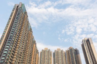 Hong Kong 'da yüksek binalar.