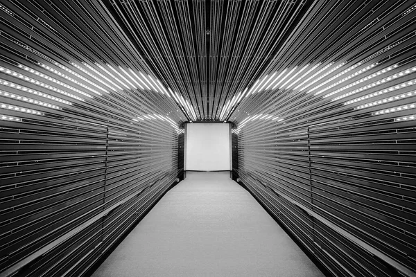 Внутрішній вигляд сучасного футуристичного тунелю. Побудова абстрактного тла — стокове фото