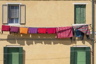 İtalya, Venedik 'te bir ev cephesi