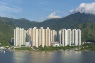 Hong Kong 'da yüksek binalar.