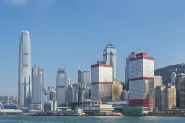 Hong Kong şehir içinde Victoria Harbor