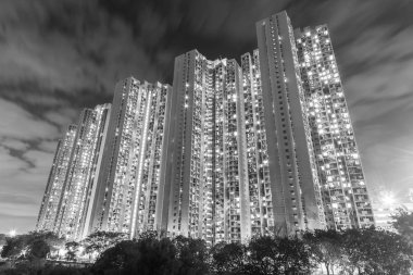 Hong Kong 'da yüksek binalar.