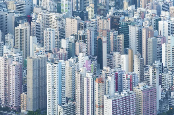 Εναέρια άποψη της πόλης Χονγκ Κονγκ — Φωτογραφία Αρχείου