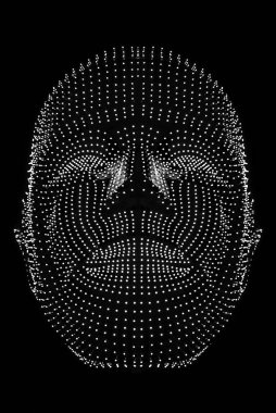 Aydınlatılmış robot başı, yapay zekanın anlamını simgeliyor.