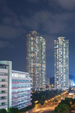 Hong Kong 'da yüksek binalar.