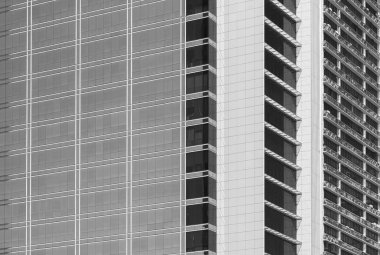 Modern mimarinin dış cephesi. soyut arkaplan oluşturuluyor