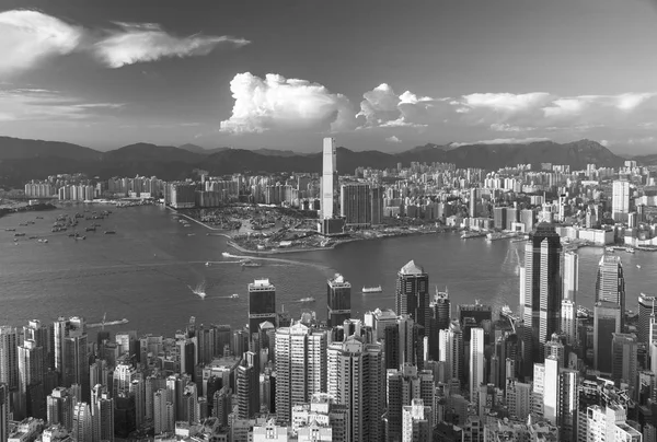 Τοπίο Του Λιμανιού Βικτώρια Της Πόλης Του Χονγκ Κονγκ — Φωτογραφία Αρχείου