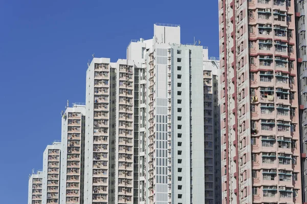 Edificio Residencial Gran Altura Propiedad Pública Ciudad Hong Kong — Foto de Stock