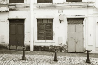 Macau, Çin 'de terk edilmiş bir ev.