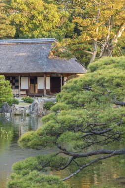 pastoral Bahçe Katsura, Arashiyama, Kyoto, Japonya 