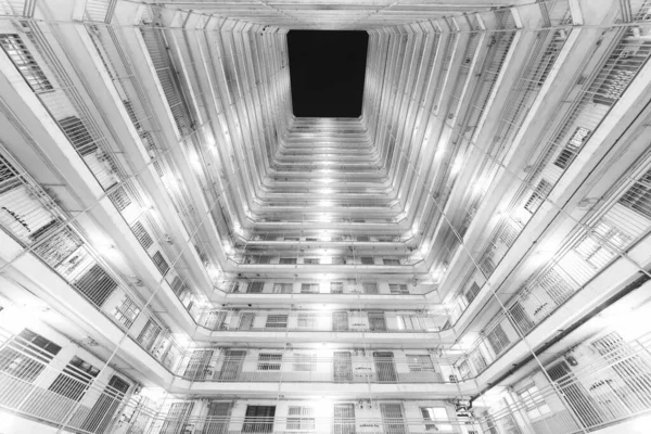 香港公共屋的高层住宅楼宇 建立抽象的背景 — 图库照片