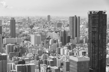 Osaka şehrinin silüeti, Japonya