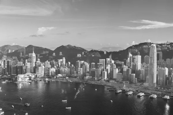 香港城市的航拍图 — 图库照片