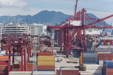 Hong Kong 'daki kargo limanı.