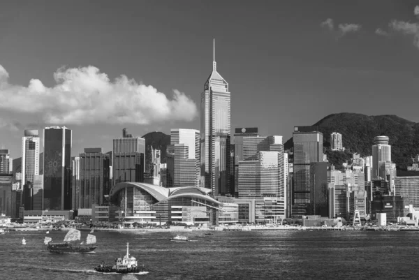 Skyline Van Victoria Harbor Van Hong Kong Stad — Stockfoto