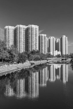 Hong Kong 'da yüksek binalar.