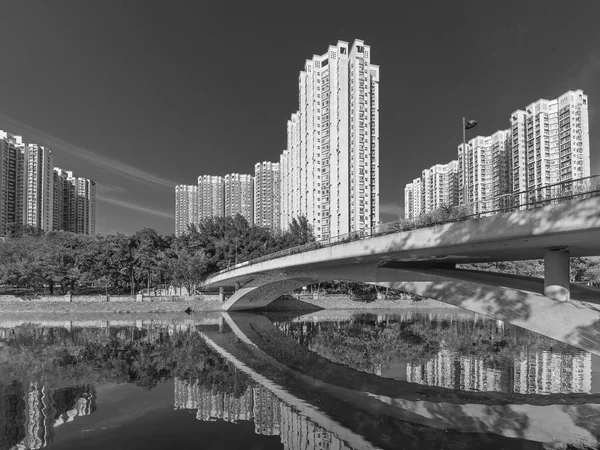 Edificio Residencial Gran Altura Ciudad Hong Kong — Foto de Stock