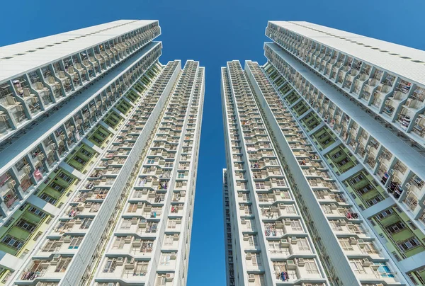 Exterior High Rise Residential Building Hong Kong City — Stock Photo, Image