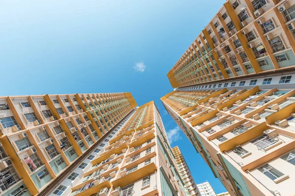 Exterior Del Edificio Residencial Gran Altura Ciudad Hong Kong —  Fotos de Stock