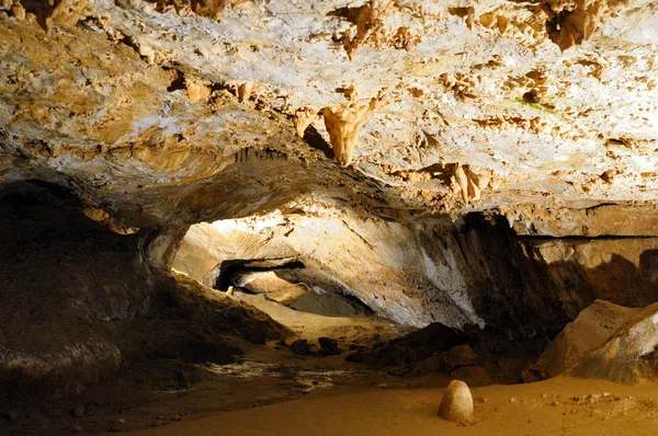 Dans Grotte Zone Éclairée Dans Grotte — Photo