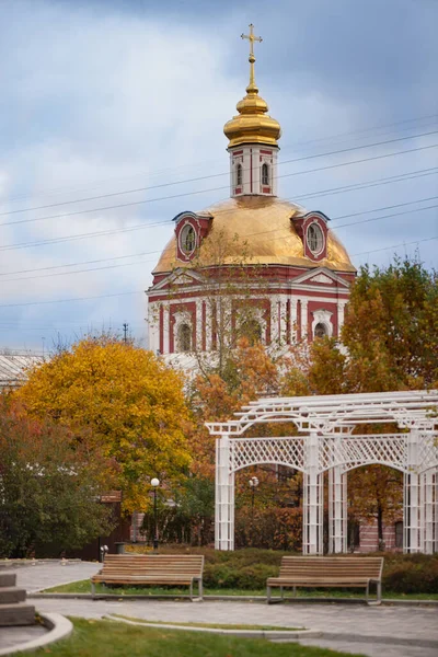 Russian orthodox church with golden domes