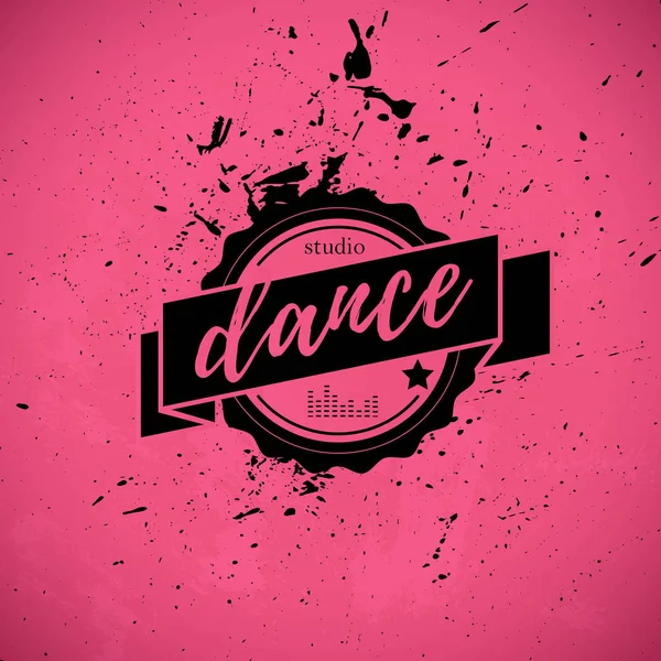 Vector dance studio logo. Dance icon. Music. Rhythm.