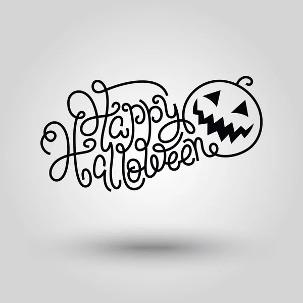 Letras de mano Feliz Halloween . — Vector de stock