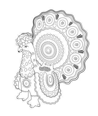 Horoz doodle. Dymkovo oyuncak.