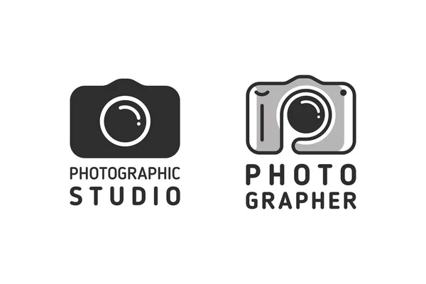 Εικονίδιο λογότυπο και κάμερα. — Διανυσματικό Αρχείο