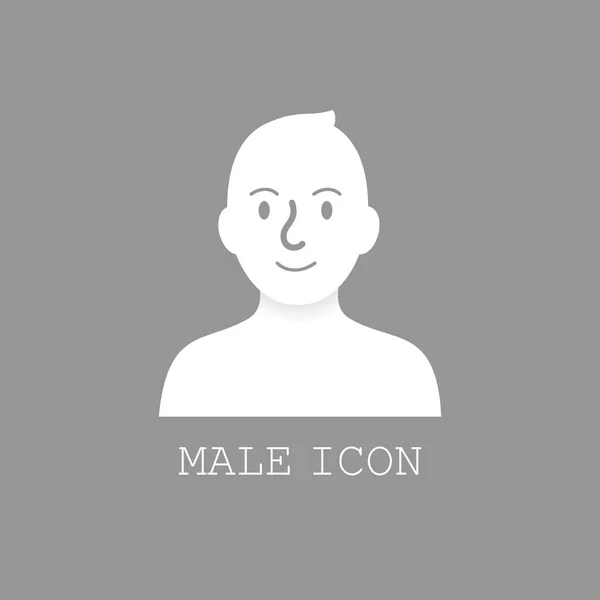 Vettore icona utente maschile . — Vettoriale Stock