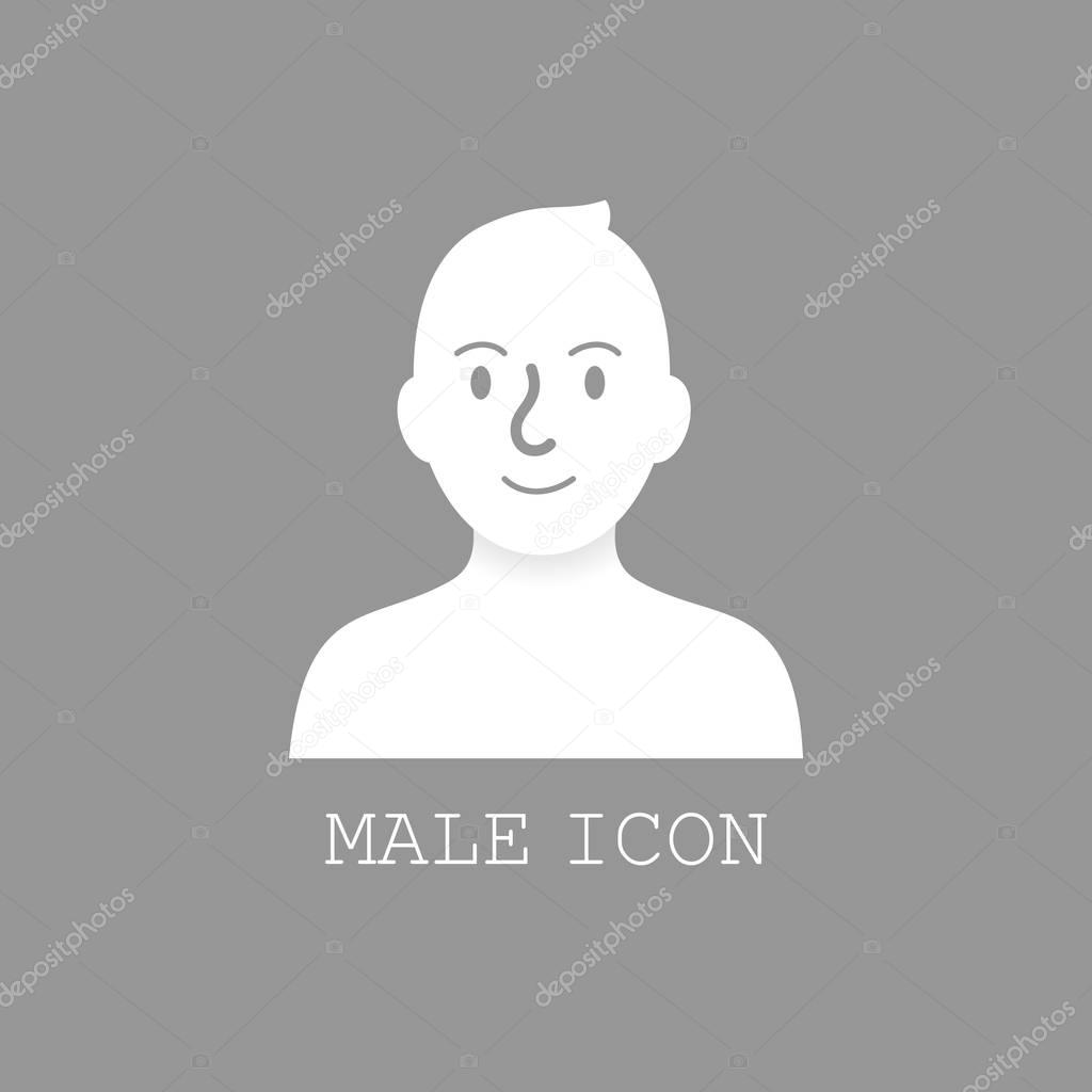 User male icon vector.