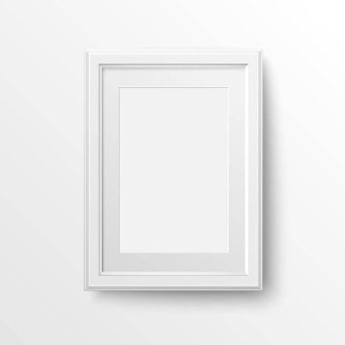 Fotoğraflar için beyaz bir çerçeve.